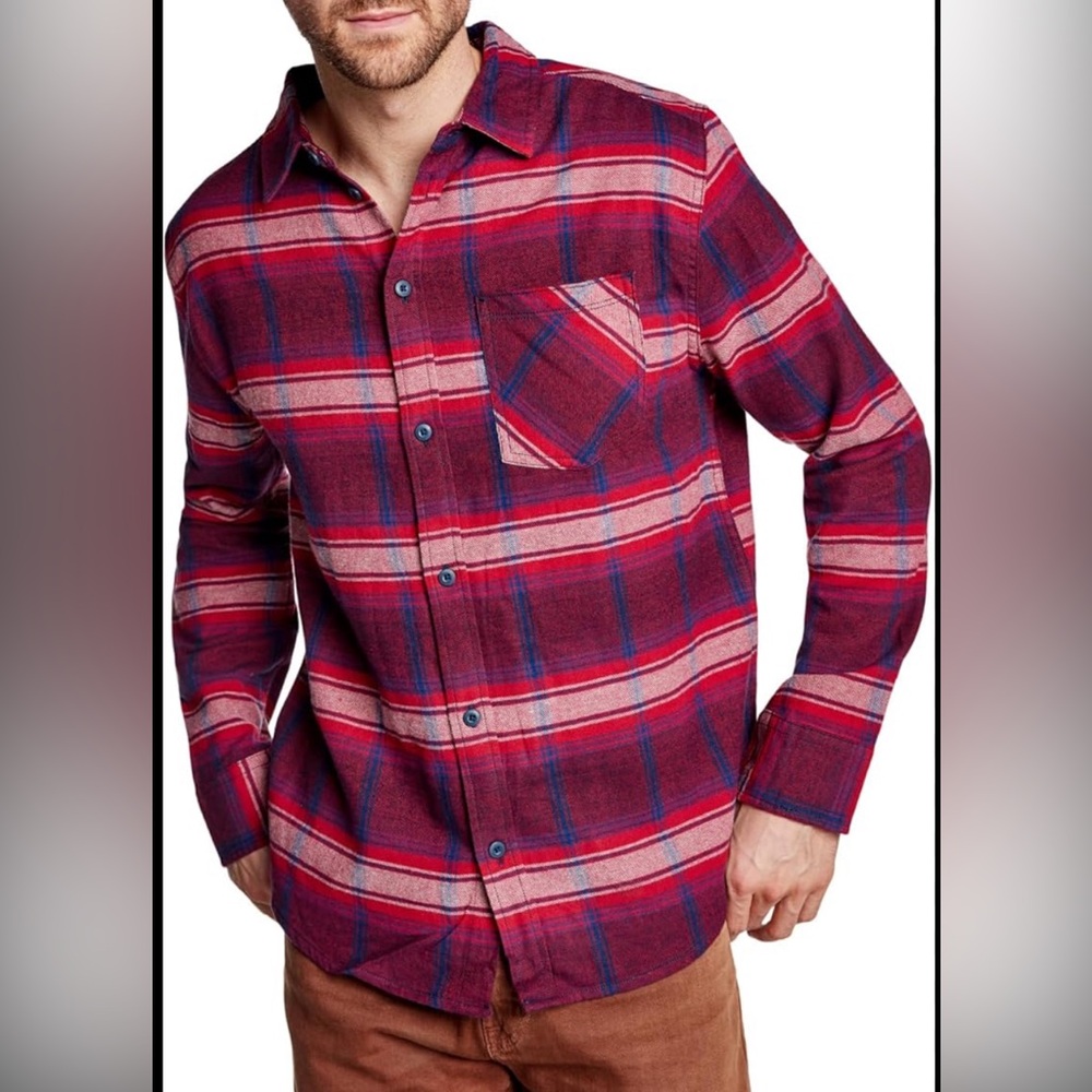 Kyodan outdoor men’s Adirondack long sleeves Flannel Shirt. Medium